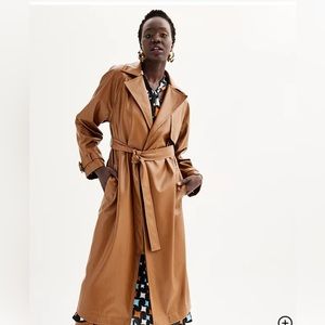 Women's Nine West Faux Leather Trench Coat